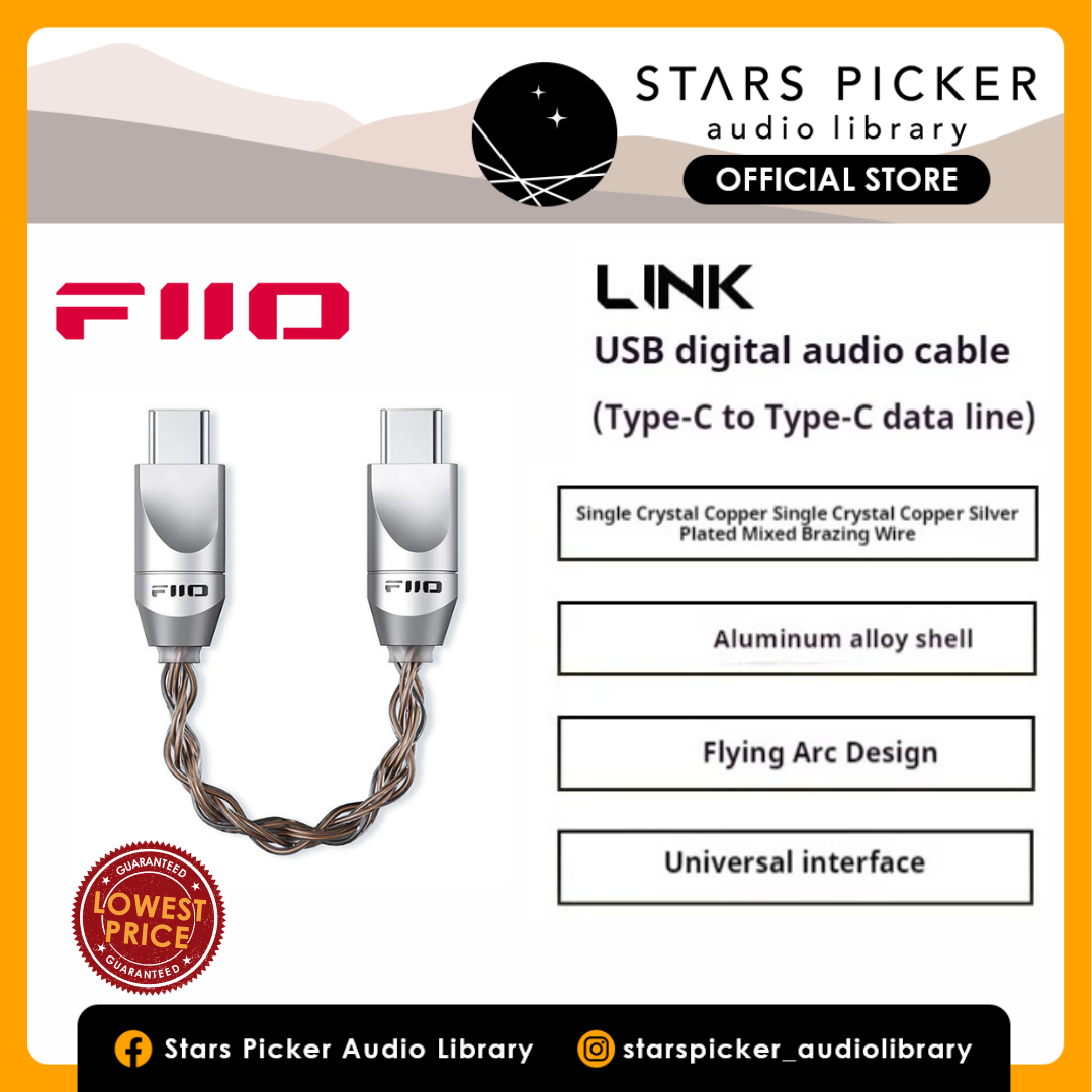 FiiO Link LT-TC6S | USB Digital Audio Cable OTG (Type-C To Type-C) Data Cable | Monocrystalline Copper |