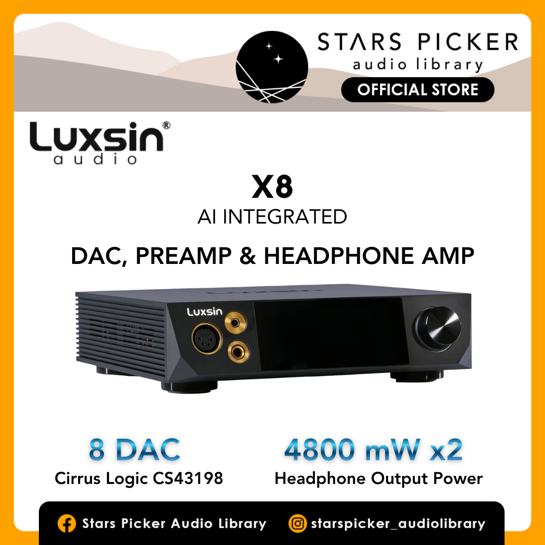 Luxsin X8 8*CS43198 DAC & Headphone Amplifier with World’s First AI-assisted EQ Tuning