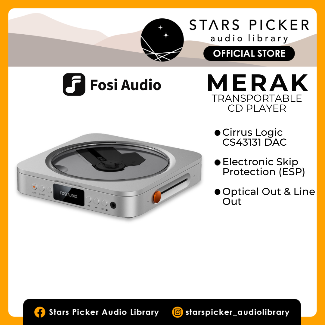 Fosi Audio Merak CD Player | Cirrus Logic CS43131 DAC | Texas Instrument TPA6120 OP Amps|