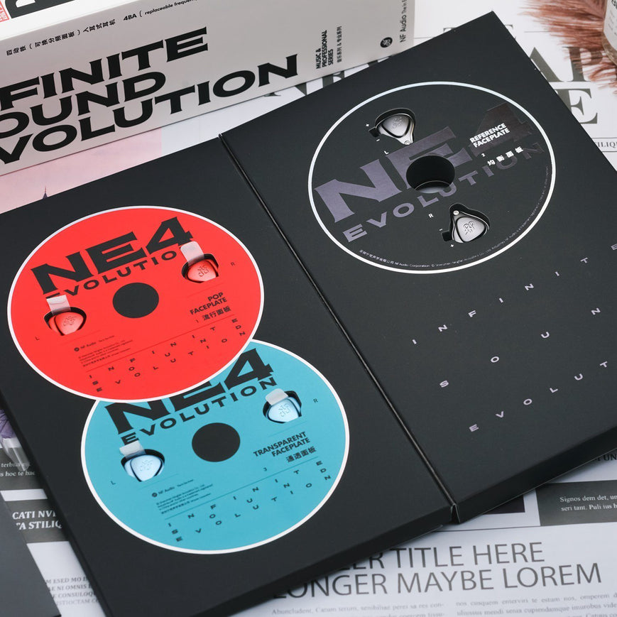 NF Acous NE4 Evolution Live Sound Monitoring Earphones with Swappable Faceplate Tuning