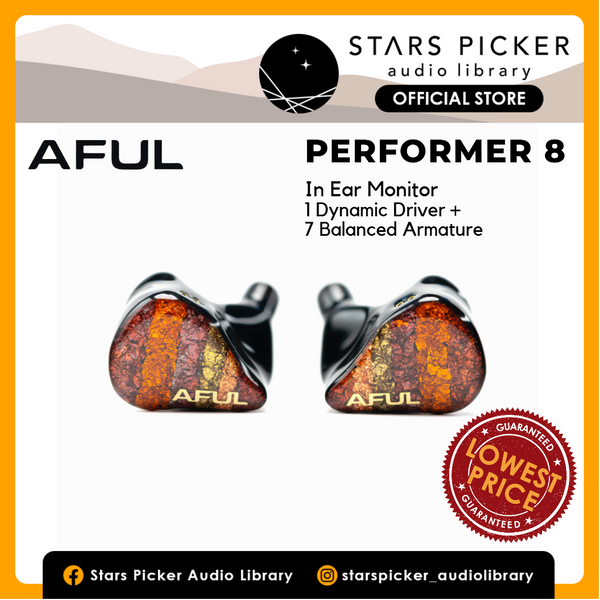 AFUL Performer 8 / Performer8 (7BA+1DD) Hybrid IEM Earphone with Press