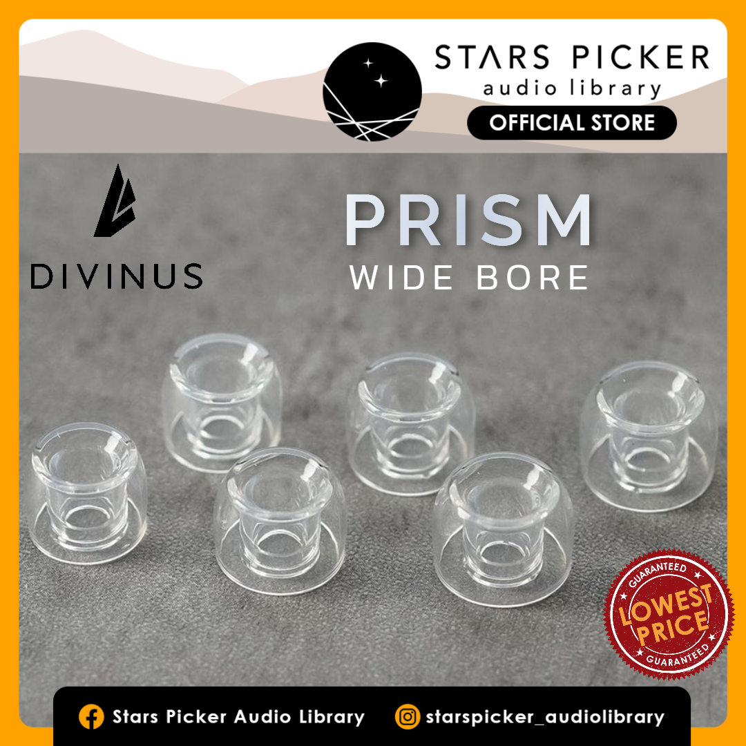 Divinus Prism Wide Bore Silicone Eartips For 4-6mm Nozzle