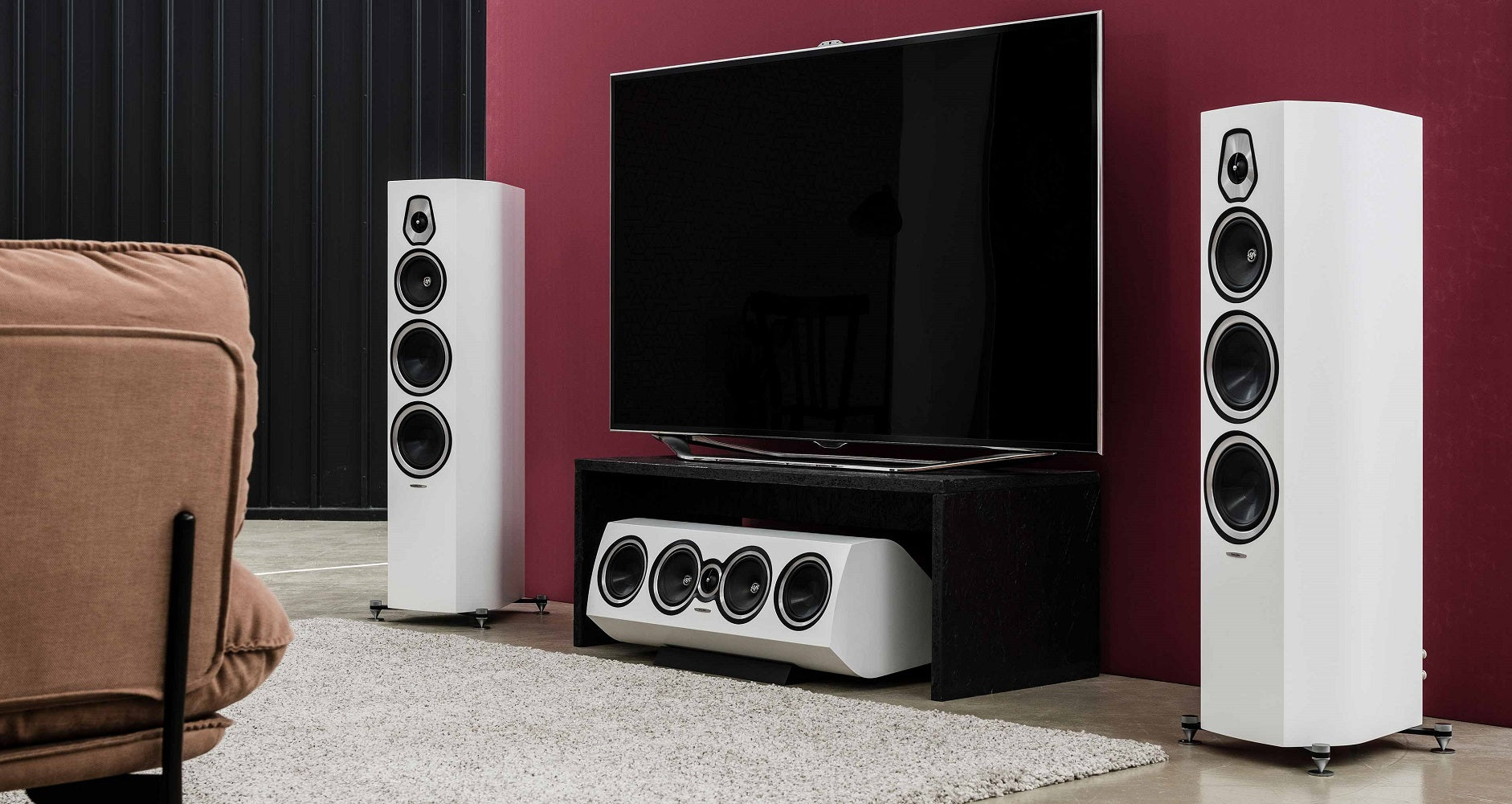 Sonus Faber SONETTO CENTER II - Passive 3-way Horizontal Center Loudspeaker System with Vented Box Design