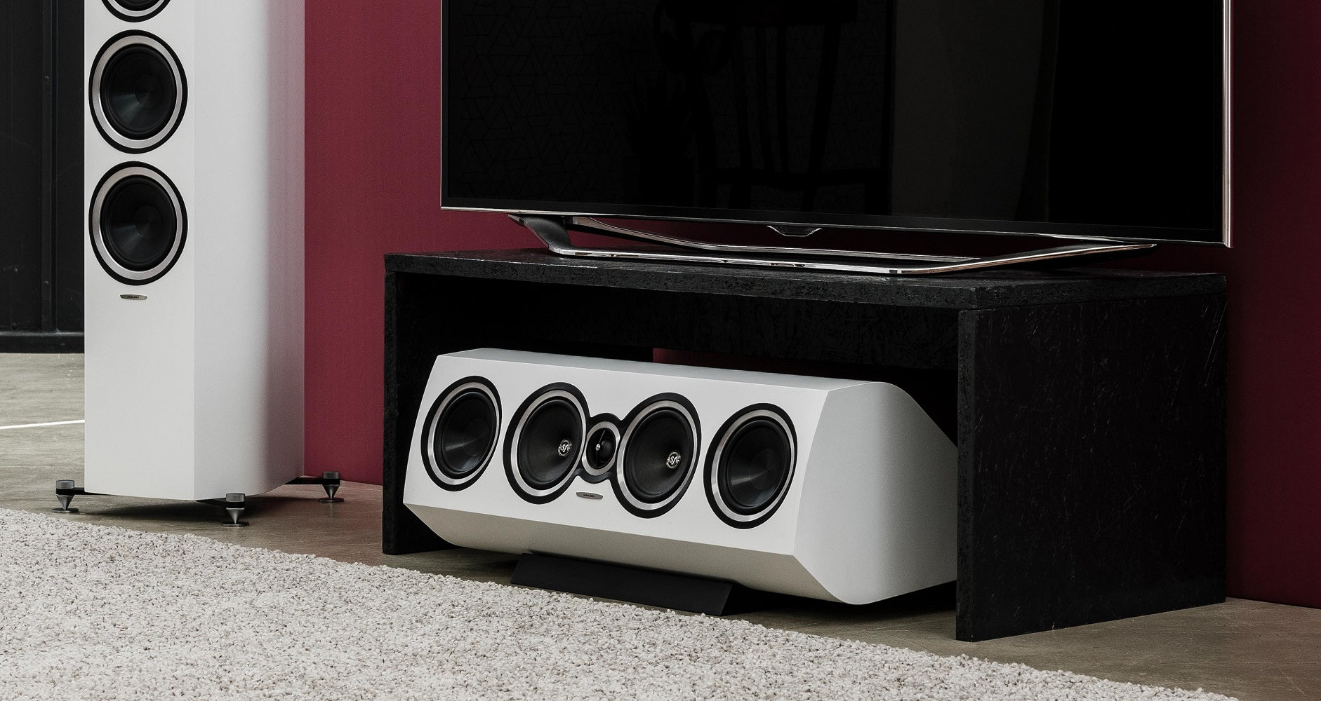 Sonus Faber SONETTO CENTER II - Passive 3-way Horizontal Center Loudspeaker System with Vented Box Design