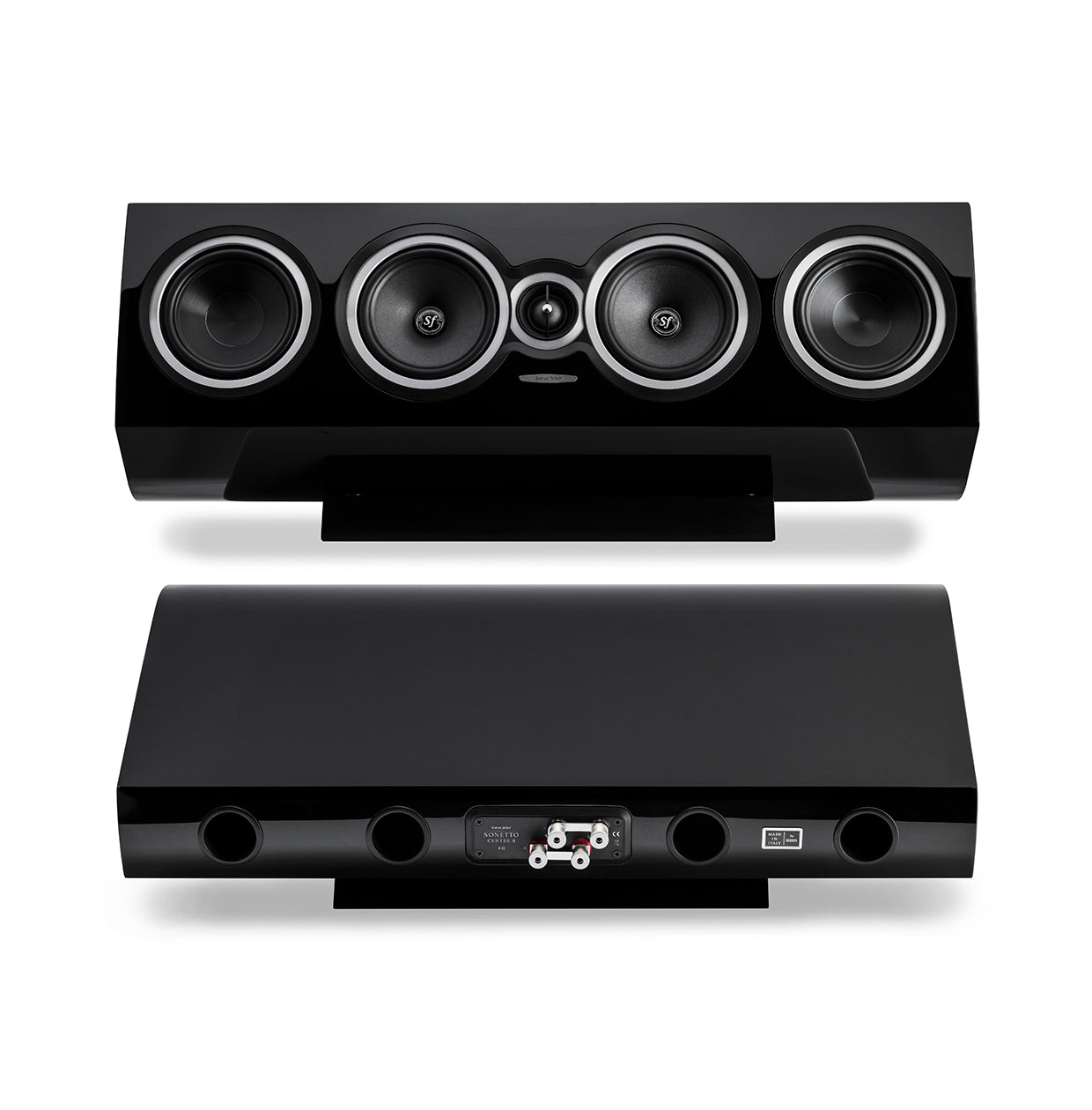 Sonus Faber SONETTO CENTER II - Passive 3-way Horizontal Center Loudspeaker System with Vented Box Design