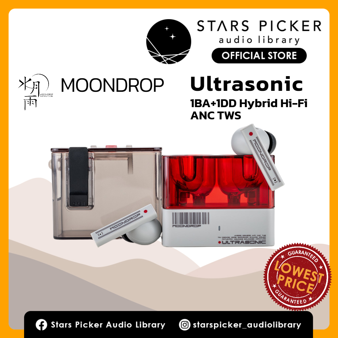 Moondrop Ultrasonic - Bluetooth TWS ANC Noise Cancelling Wireless Earphone with Balance Armature and Dynamic Driver