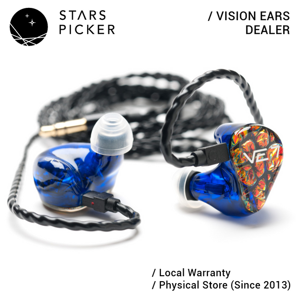 Vision Ears VE7 - 5-way System with 7 Drivers (7BA) Custom CIEM / Univ