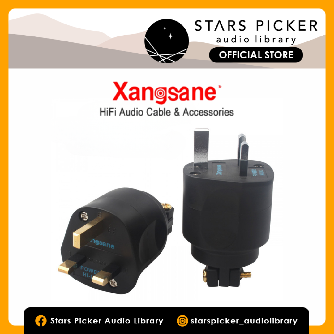 Xangsane Pure Copper with Gold/Rhodium UK Plug for HiFi Power Amplifier Wall Plug Dac