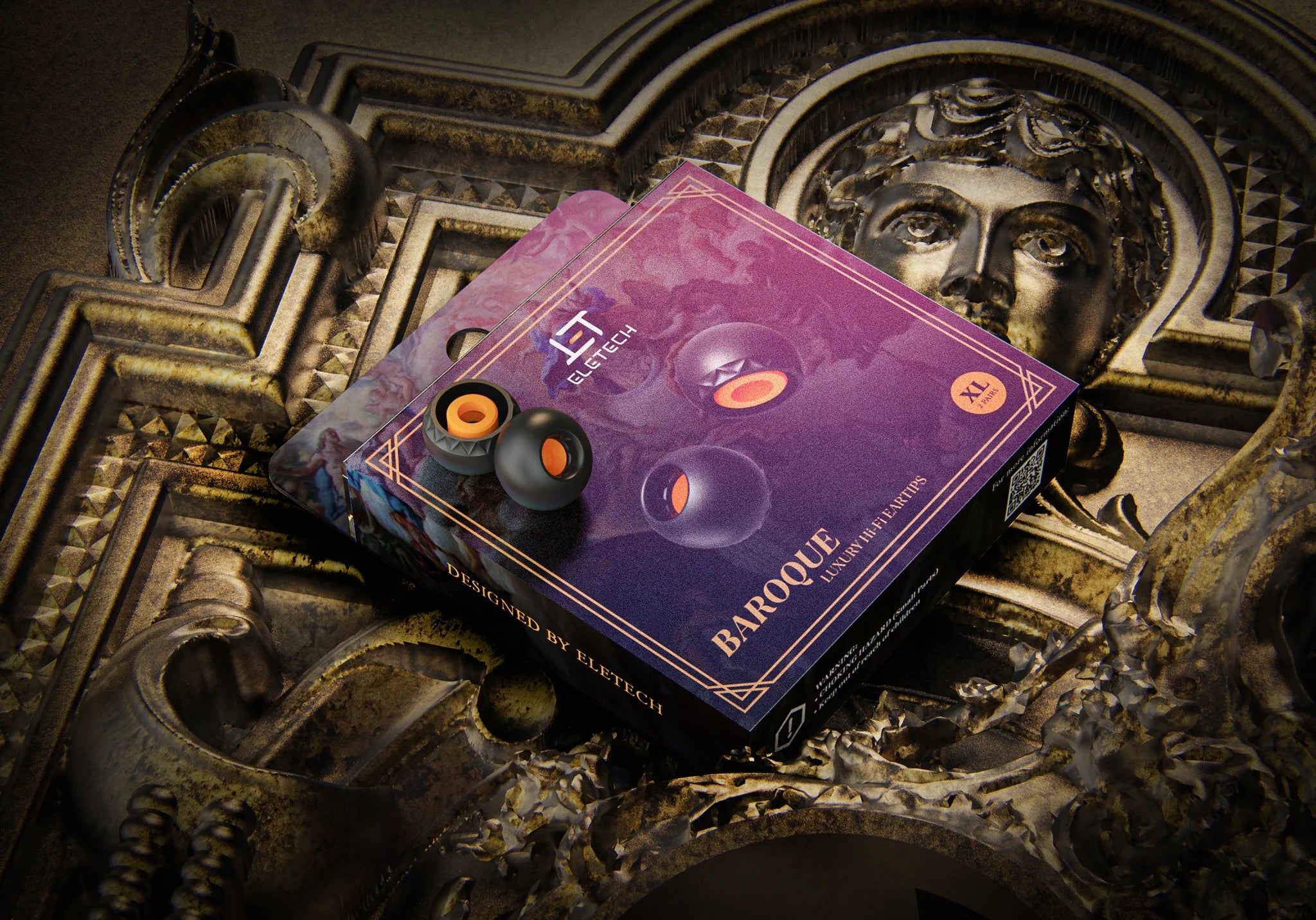 ELETECH Baroque Luxury Hi-Fi Eartips - Skin Friendly Silicon Upgrade Replacement Eartips