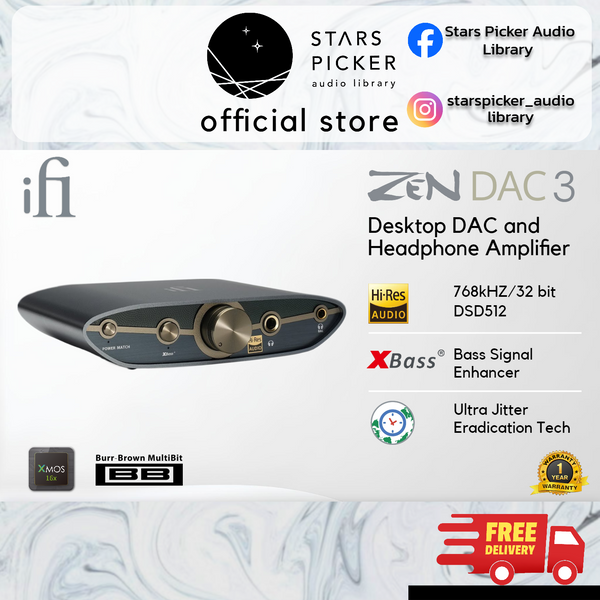 iFi Audio ZEN DAC 3 (2024) - Burr-Brown Desktop DAC Amplifier with MQA
