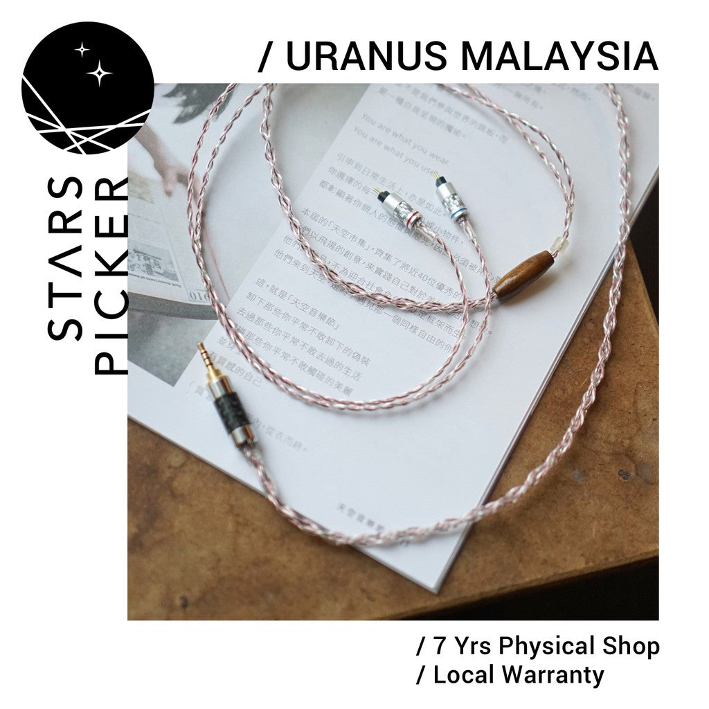 Uranus IEM-430 Fusion Deep Cryo SCOCC - Cable Upgrade Replacement for IEM Earphone 7N OCC Copper + 5N OCC Silver 25AWG