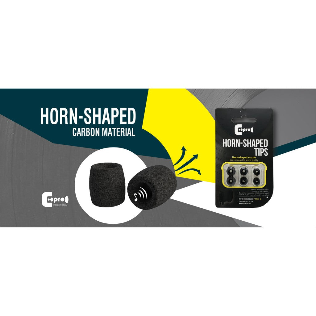 E Pro Horn-Shaped Tips EP01 Regular Series - Carbon Material Silicone Ear Tips Replacement Accessories IEM Earphone Epro E-pro Eartips