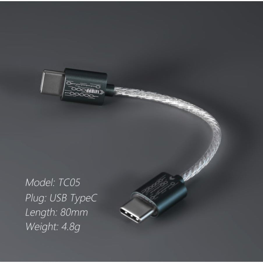 dd HiFi TC05 M2 - (10cm) DD Hifi OTG USB Type C  to USB Type C Cable (Straight Plug)