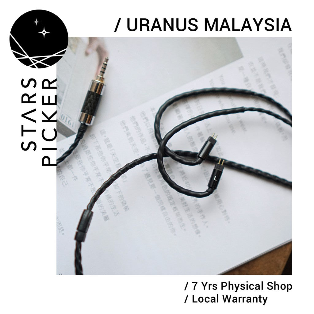 Uranus IEM-437 SPOFC Teflon - Replacement Upgrade Cable for IEM Earphone MMCX 2Pin A2DC IER