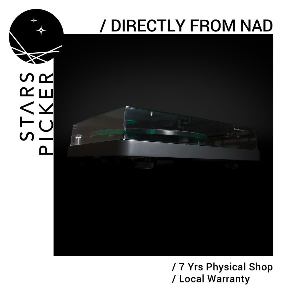NAD C558 / C 558 - Turntable Vinyl LP Ortofon OM10 phono cartridge belt drive MDF plinth Perspex cover