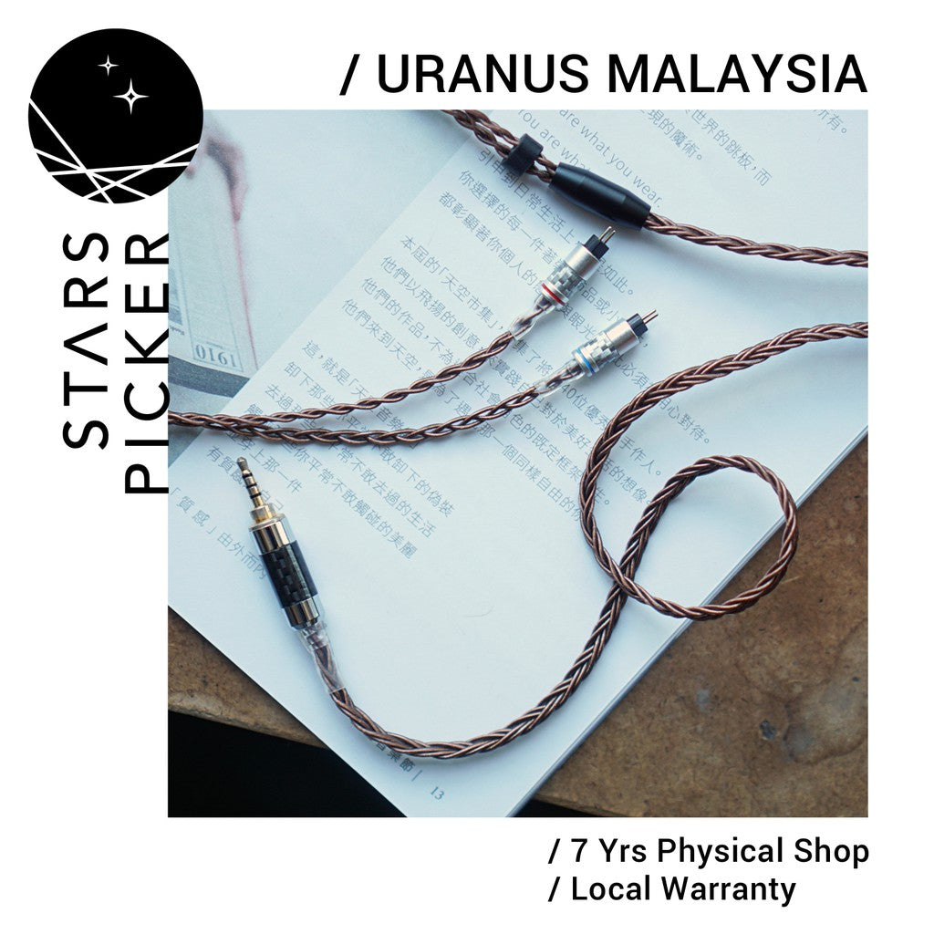 Uranus IEM-6C Deep Cryo OCC Copper - Replacement Upgrade Cable for IEM Earphone MMCX 2Pin A2DC IER