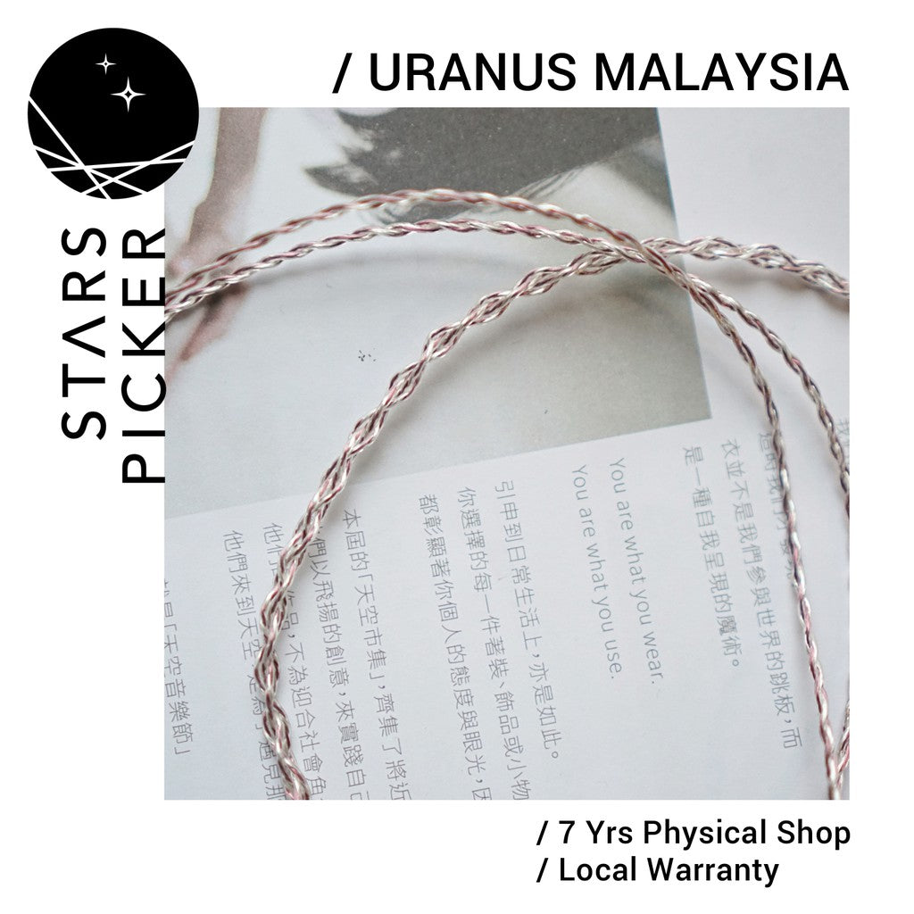Uranus IEM-430 Fusion Deep Cryo SCOCC - Cable Upgrade Replacement for IEM Earphone 7N OCC Copper + 5N OCC Silver 25AWG
