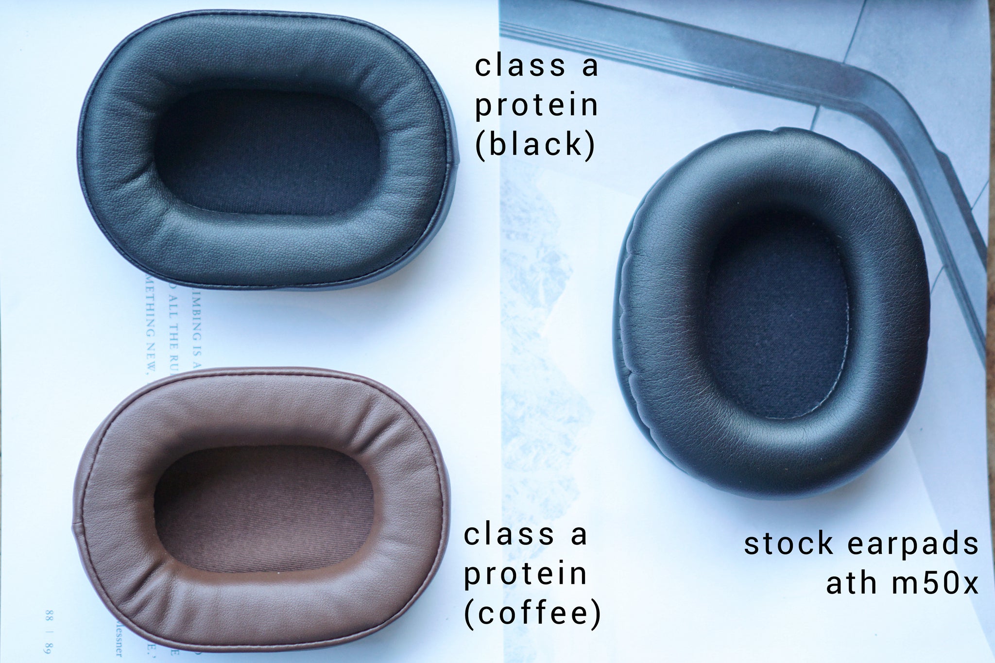 (Class A Protein) Audio Technica ATH M series / M20X / M30X / M40X / M50X / MSR7 Earpads | 3rd party Earpad