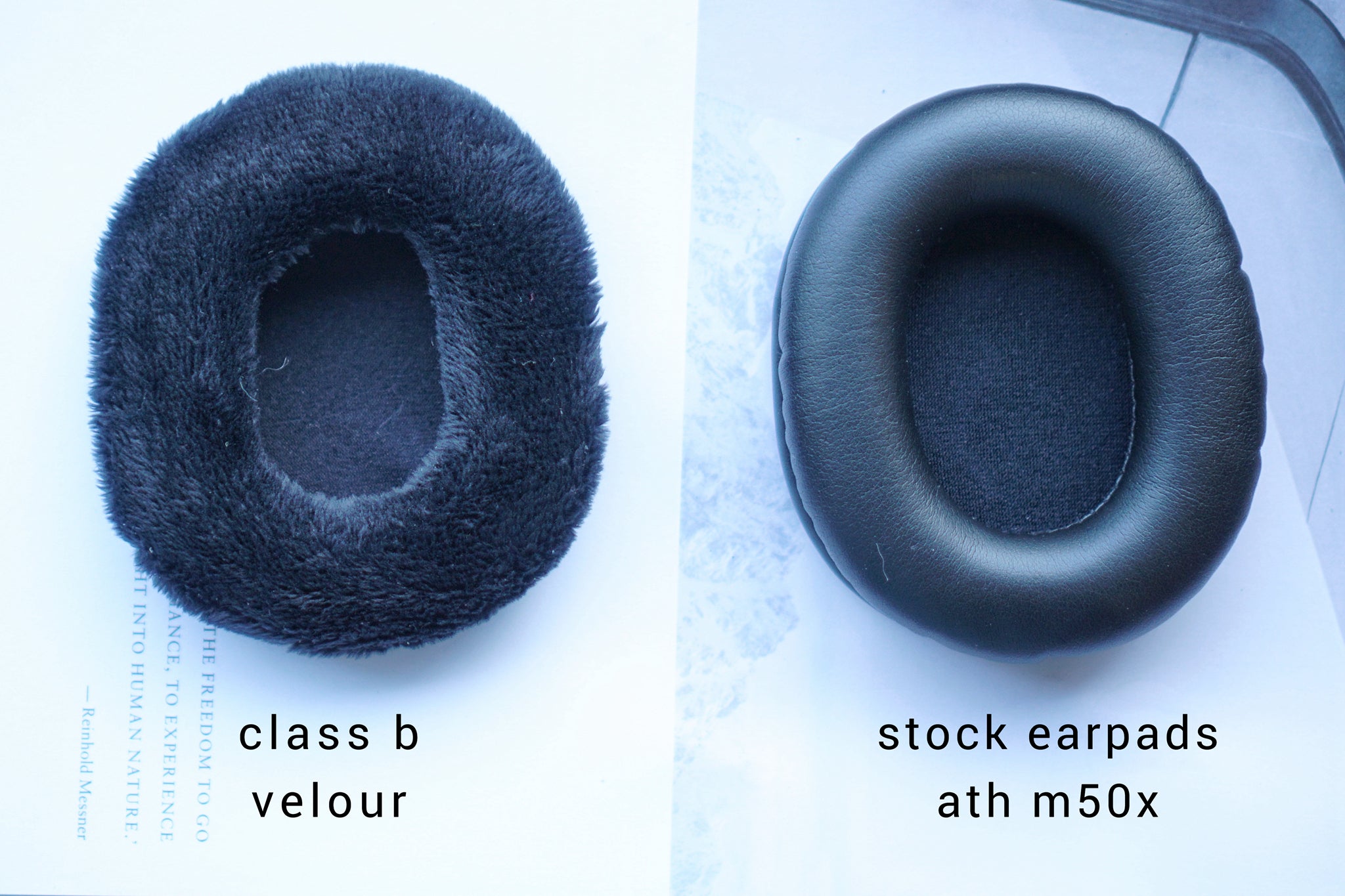 (Class B Velour) Audio Technica ATH M series / M20X / M30X / M40X / M50X / MSR7 Earpads | 3rd party Earpad