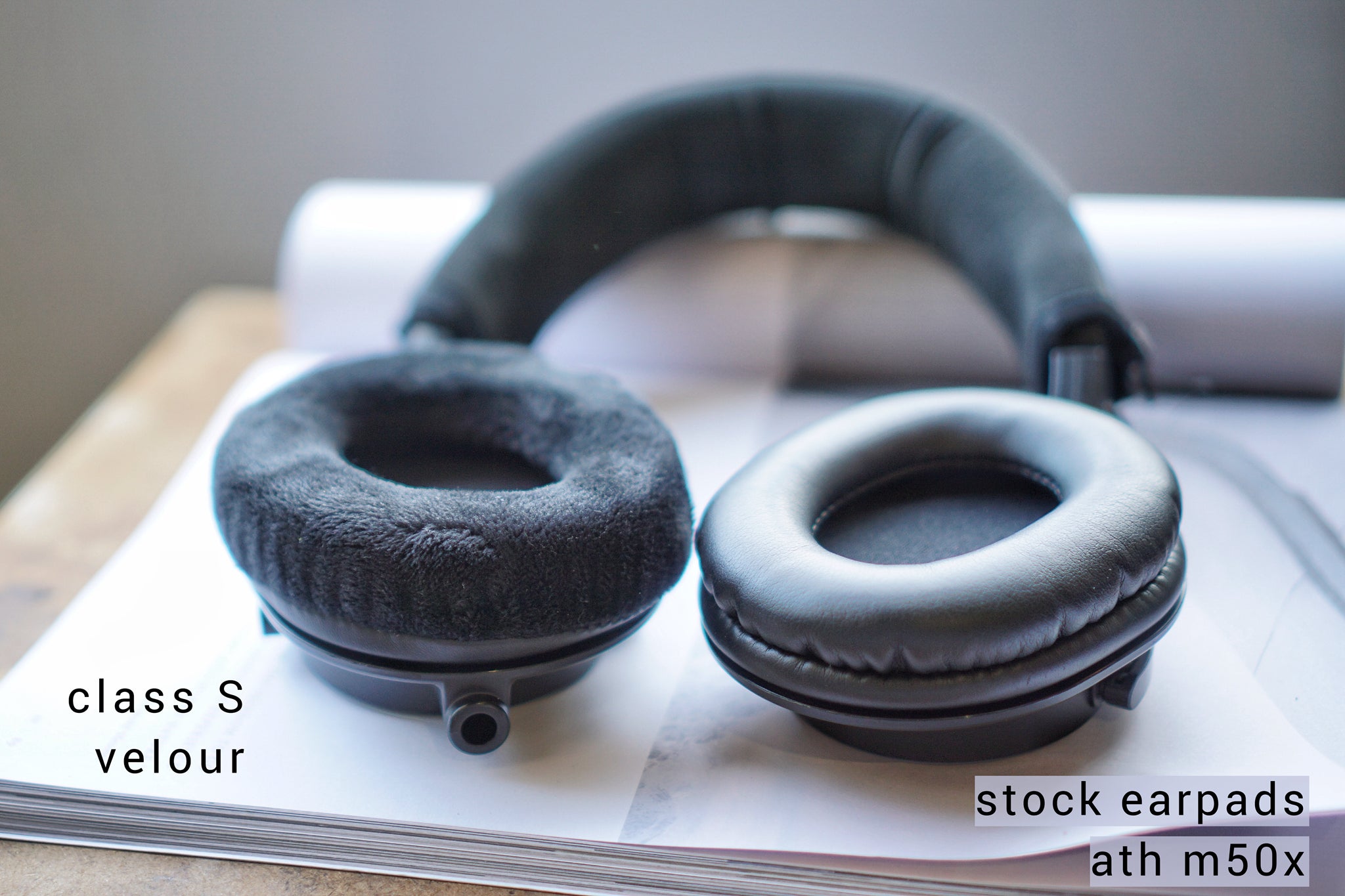 (Class S Velour) Audio Technica ATH M series / M20X / M30X / M40X / M50X / MSR7 Earpads | 3rd party Earpad