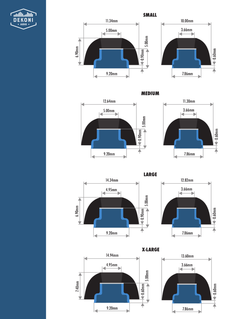 Dekoni Audio ETZ-APP Bulletz - Premium Memory Foam Eartips for APP (M size only)