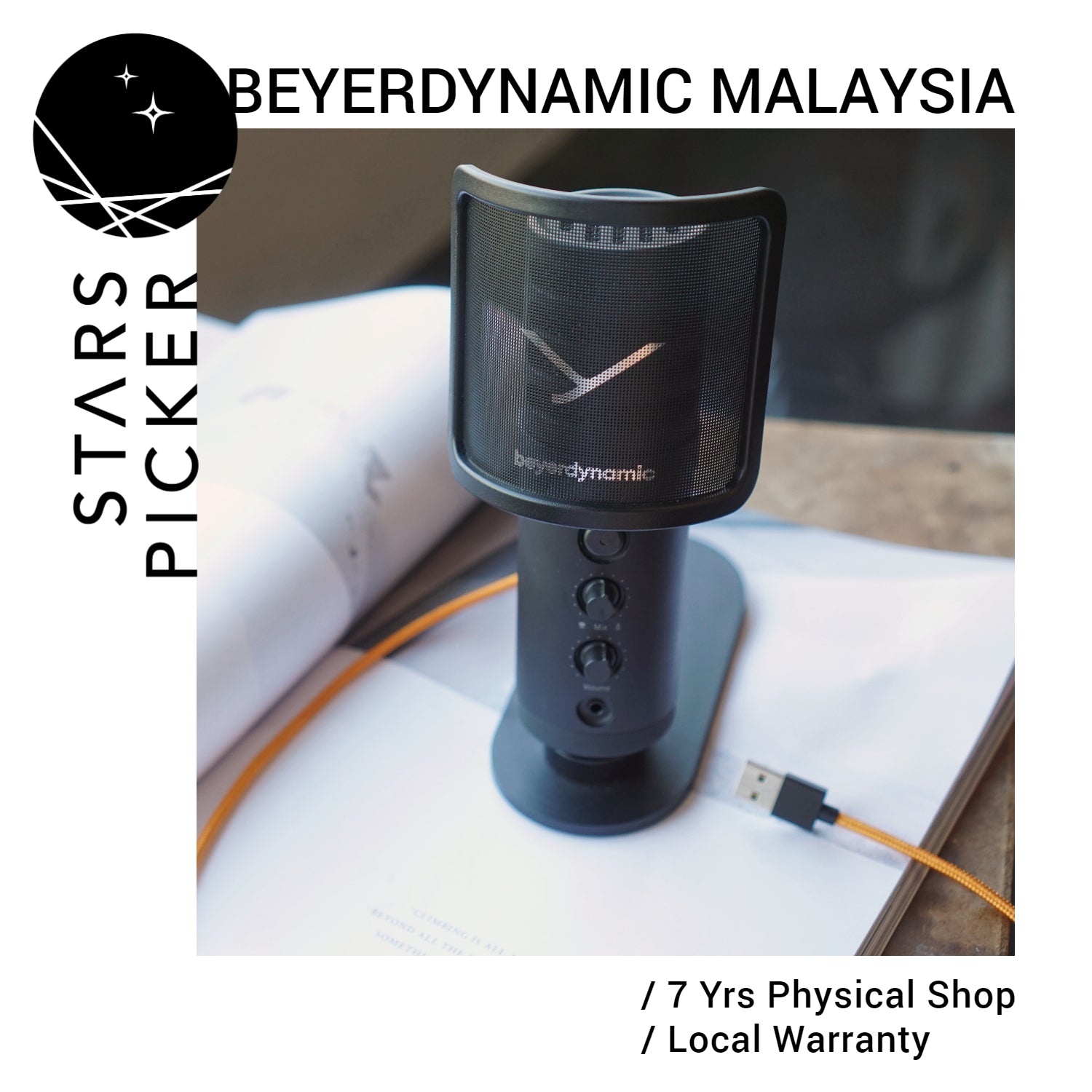 Beyerdynamic Fox USB studio condenser cardioid mic with wind shield