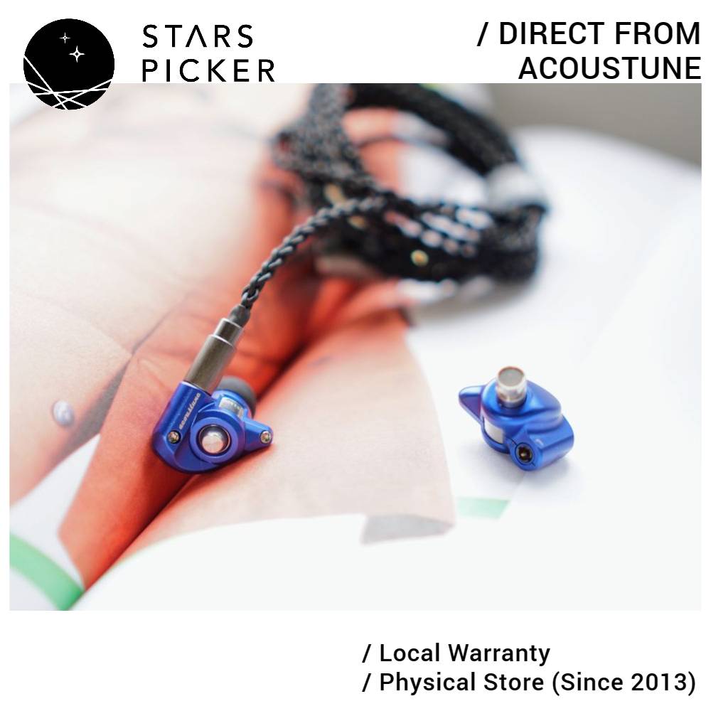 Acoustune HS1300SS - Single 10mm Dynamic Driver IEM Earphone with Stainless Steel Acoustic Chamber Pentaconn Ear Plug
