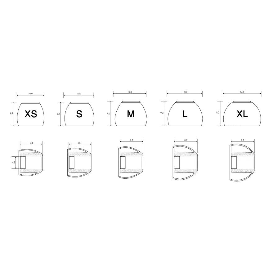 Acoustune AEX07 Eartips (4.5mm Nozzle Diameter) Next-Generation Silicone ear tips