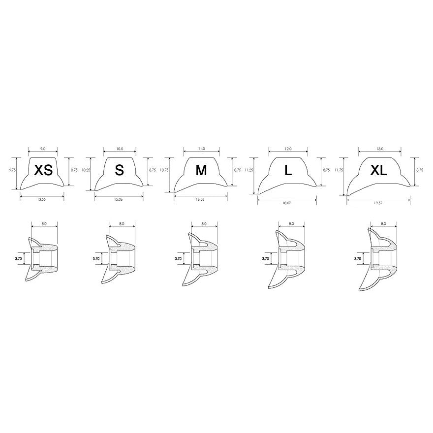 Acoustune AEX50 Eartips (3.7mm Nozzle Diameter) Next-Generation Double Wing Shape SMP iFit(R) Memory Polymer Ear tips