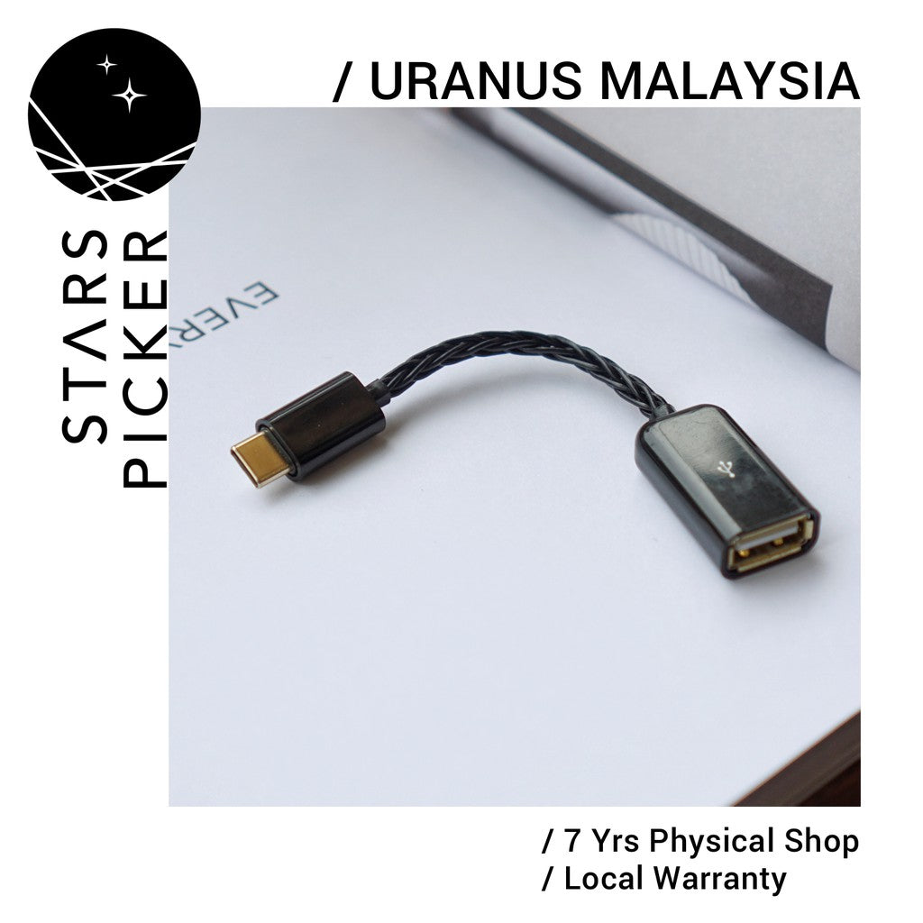 Uranus USB-8FOCC (12cm) - OTG Cable for USB Devices Micro to Micro USB / C | C to C USB Cable for DAC OTG