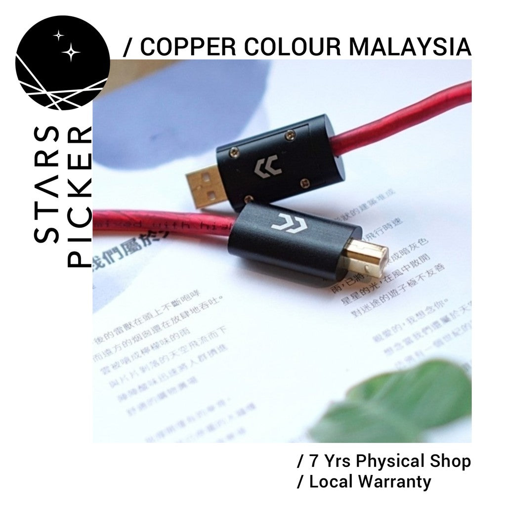 Copper colour RED USB cable 0.5m / 1m / 2m / 3m