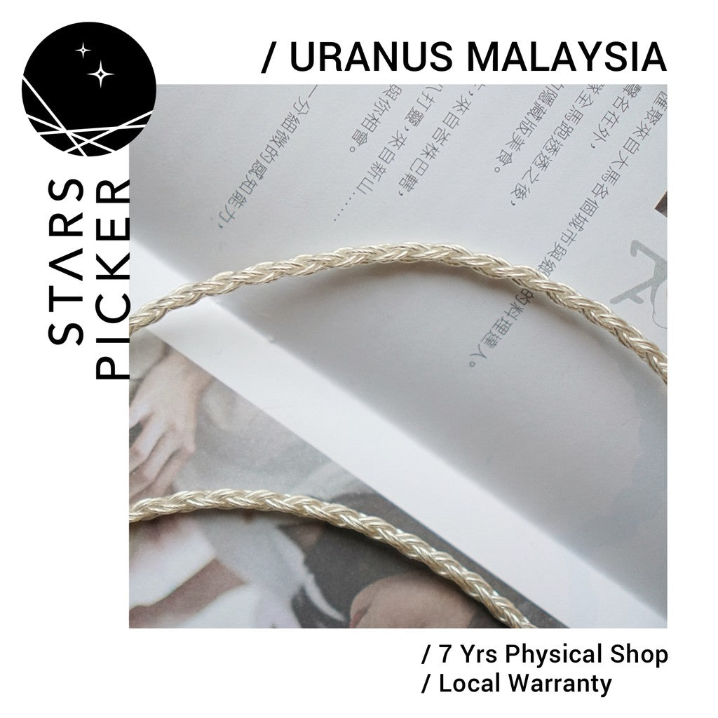 Uranus IEM-8X5 Silver - Replacement Upgrade Cable for IEM Earphone MMCX 2Pin A2DC IER