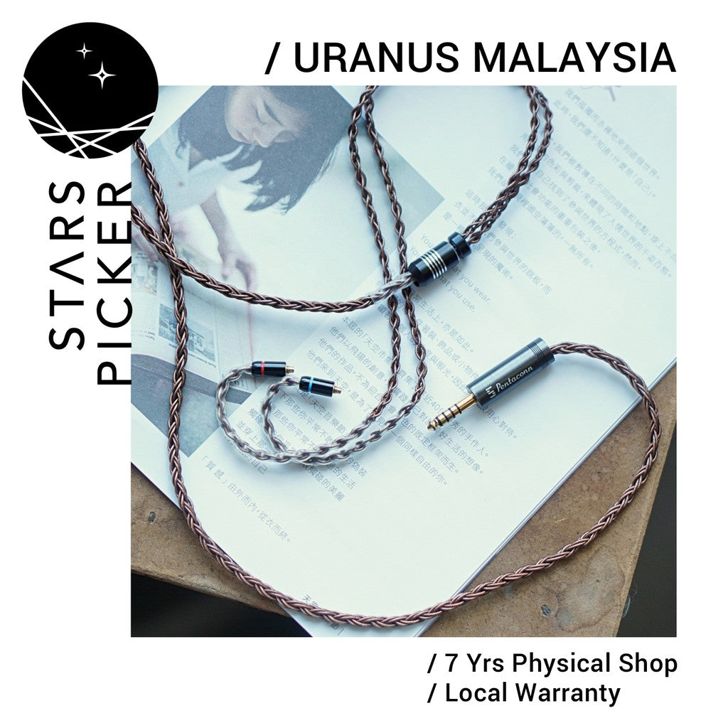 Uranus IEM-8C 7N Deep Cryo OCC Copper - IEM Earphone Replacement Cable / Upgrade Cable
