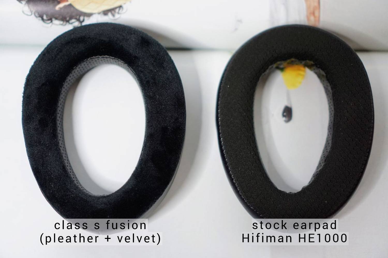 Class S Fusion (Protein Leather+Velvet) aftermarket earpads Hifiman HE1000se Arya Ananda Edition XS (bracket+foam disk)
