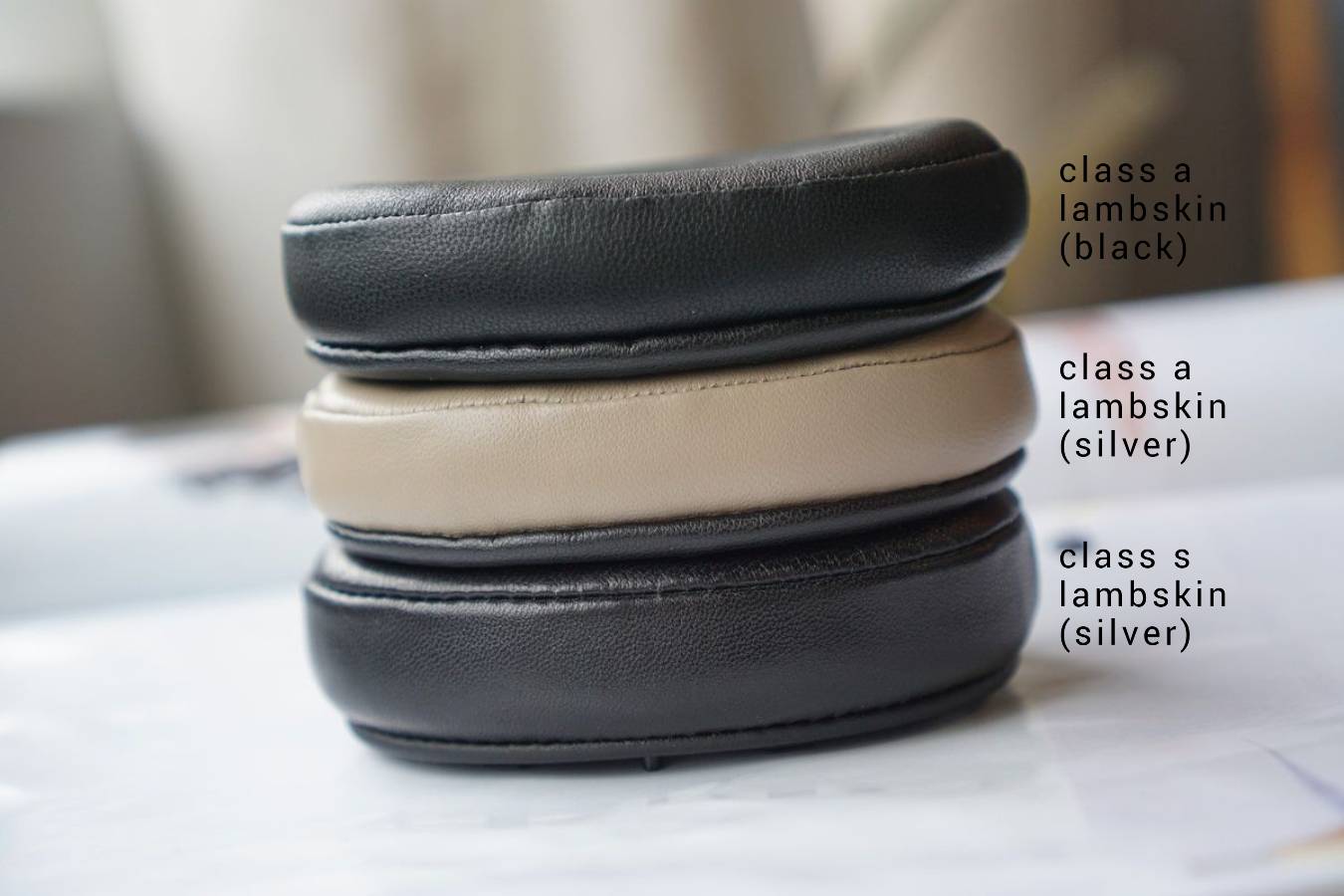 (Class S / A Lambskin) Sony WH-1000XM2 MDR-1000X Lambskin 3rd party Aftermarket Replacement Earpad