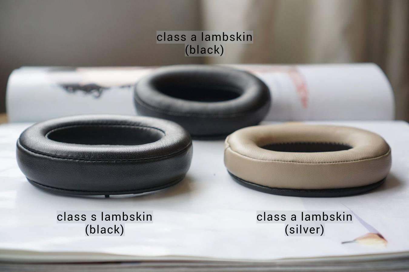 (Class S / A Lambskin) Sony WH-1000XM2 MDR-1000X Lambskin 3rd party Aftermarket Replacement Earpad