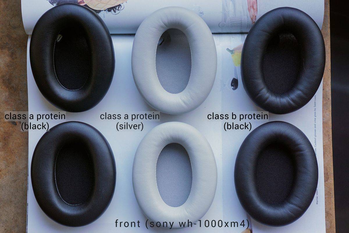 (Class A / B Protein) Sony WH-1000XM4 WH1000XM4 Protein Leather 3rd party Aftermarket Replacement Earpad
