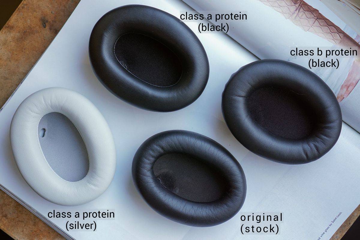 (Class A / B Protein) Sony WH-1000XM4 WH1000XM4 Protein Leather 3rd party Aftermarket Replacement Earpad