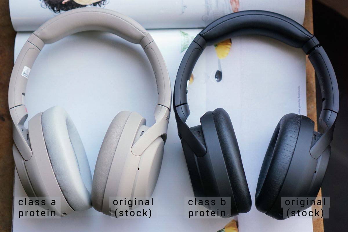 (Class A / B Protein) Sony WH-1000XM4 WH1000XM4 Protein Leather 3rd party Aftermarket Replacement Earpad