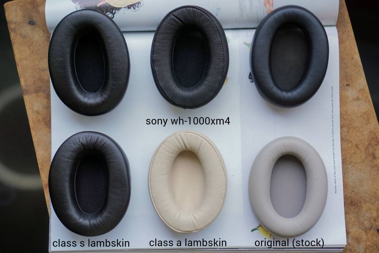 (Class S / A Lambskin) Sony WH-1000XM4 WH1000XM4 Lambskin 3rd party Aftermarket Replacement Earpad