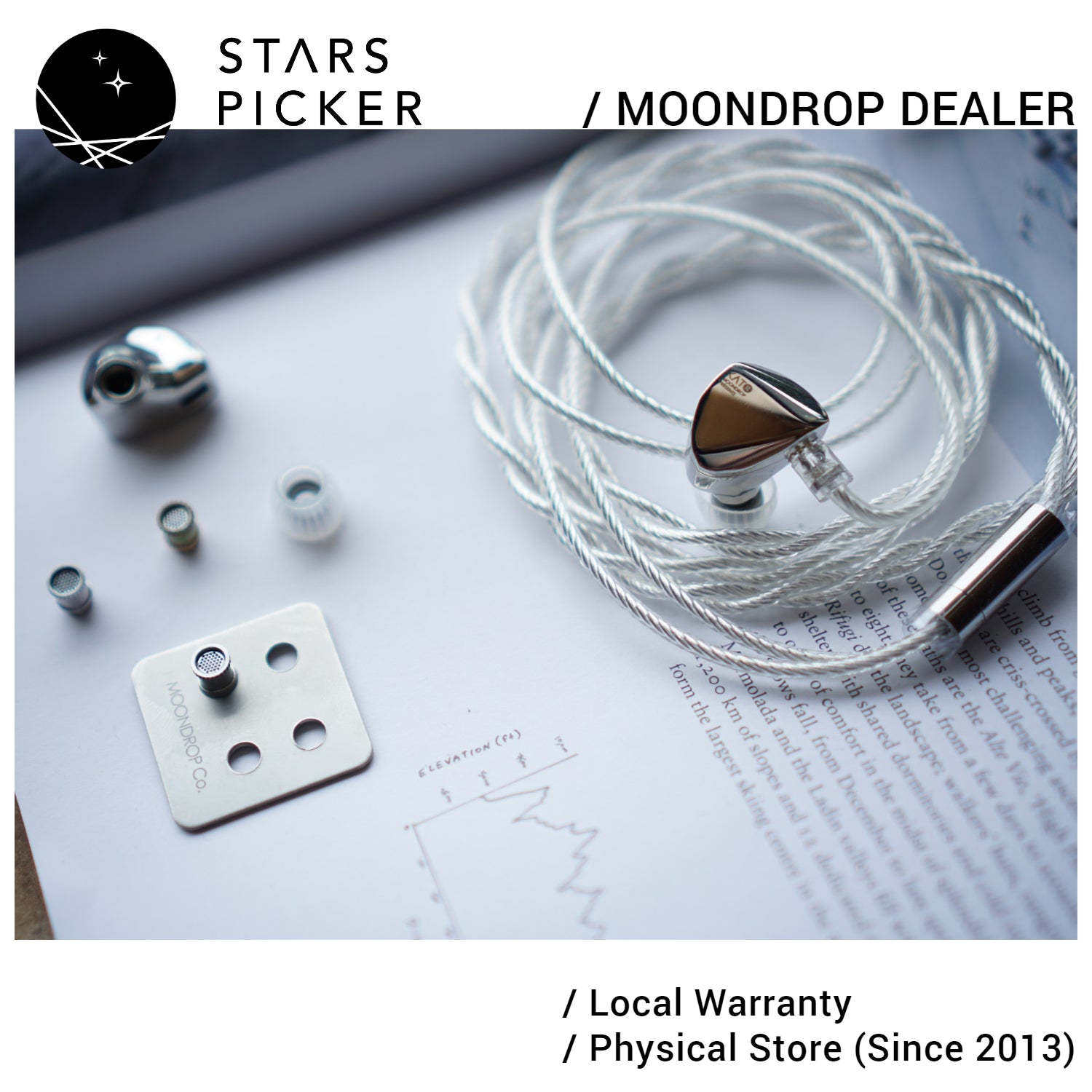 Moondrop Kato 2021 Flagship ULT Dynamic Driver In-ear Monitors IEM Earphone Replaceable Nozzle