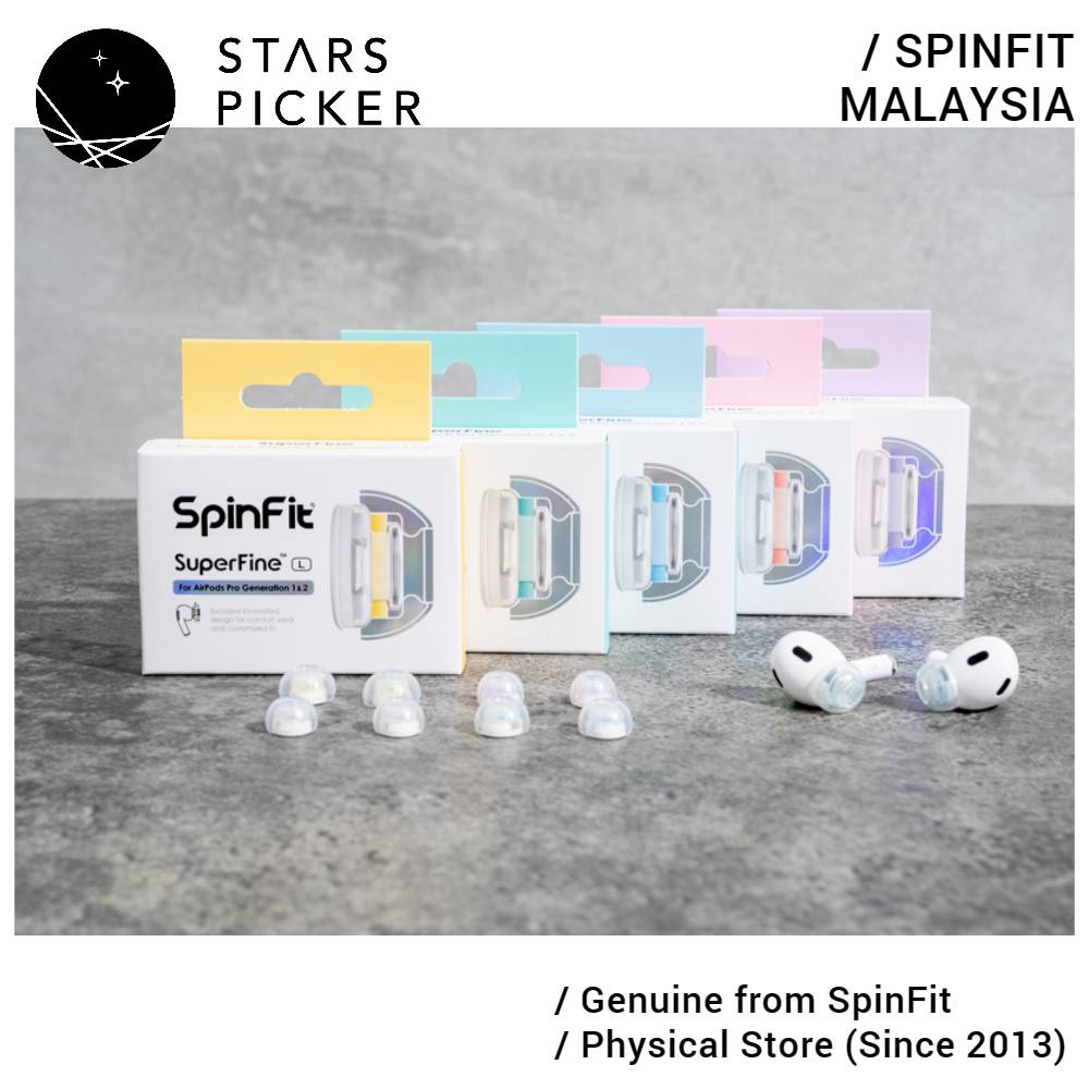 Spinfit SuperFine (CP1025+CPA11) - AirPods Pro 1/2 APP 3rd Party Upgrade Replacement Ear Tip IP54 Mesh Protector