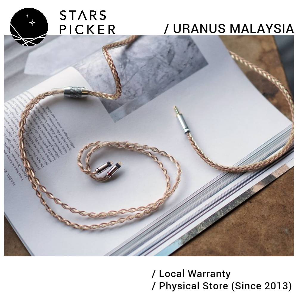Uranus Garuda IEM-8GPSC Super Fusion Earphone Cable 24k Gold Plated 5N Silver + 7N Litz OCC Copper Fusion Build