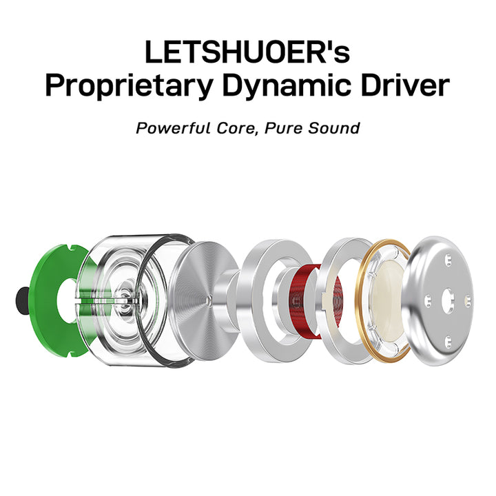 Letshuoer D02 - Hifi IEM Wired In-Ear Monitors (IEM) | 11mm Dual Magnetic Circuit Earphones |