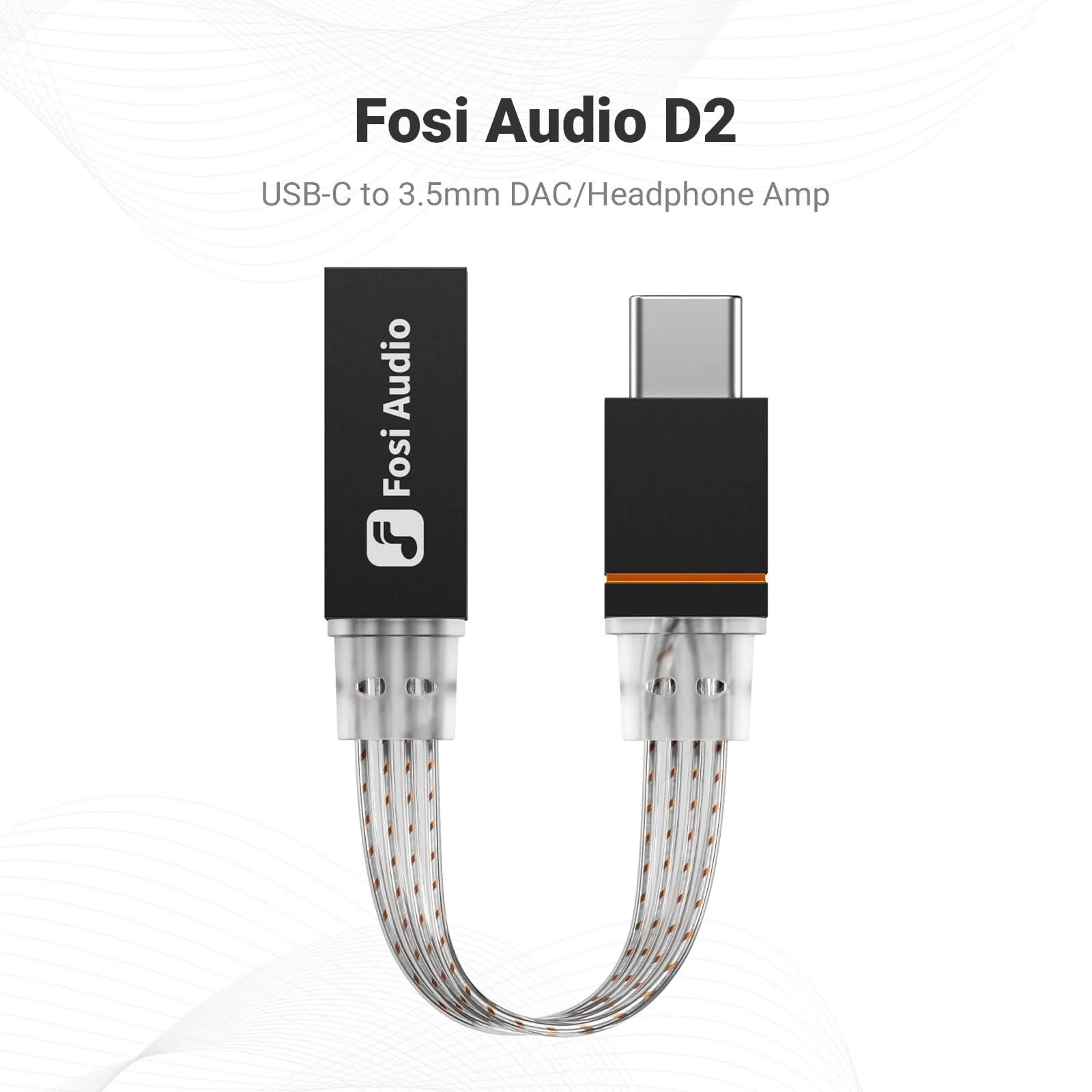 Fosi Audio D2 USB-C to 3.5mm Portable DAC Headphone Amplifier