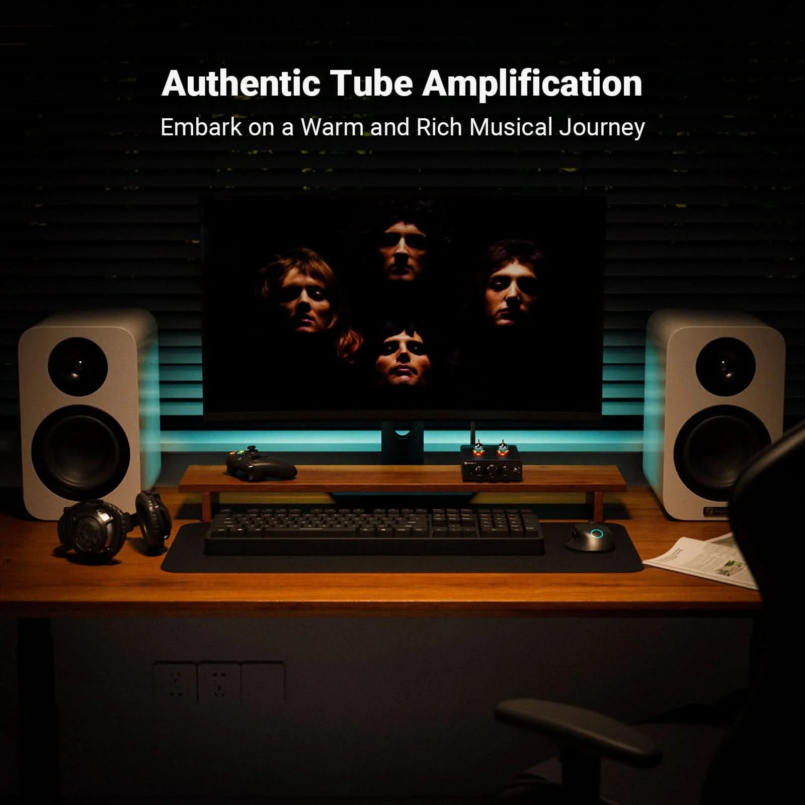 Fosi Audio P3 Bluetooth Vacuum Tube Preamplifier and Headphone Amplifier