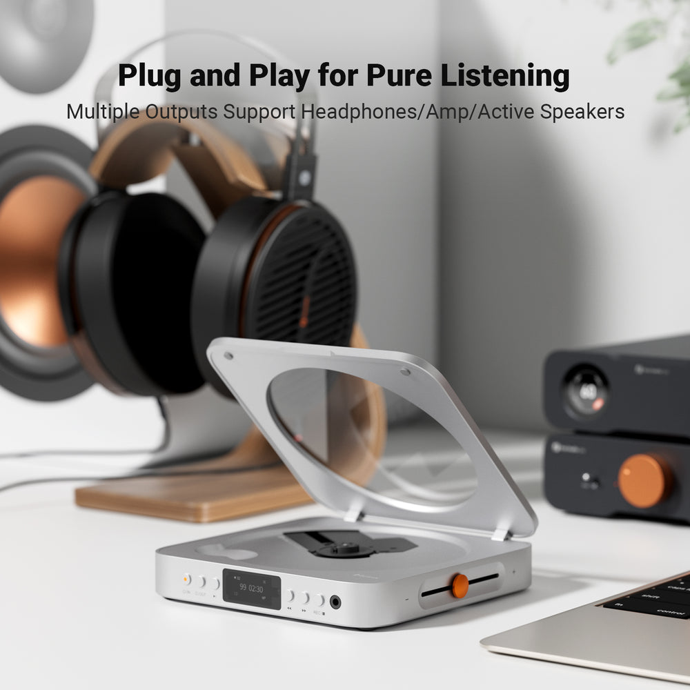 Fosi Audio Merak CD Player | Cirrus Logic CS43131 DAC | Texas Instrument TPA6120 OP Amps|