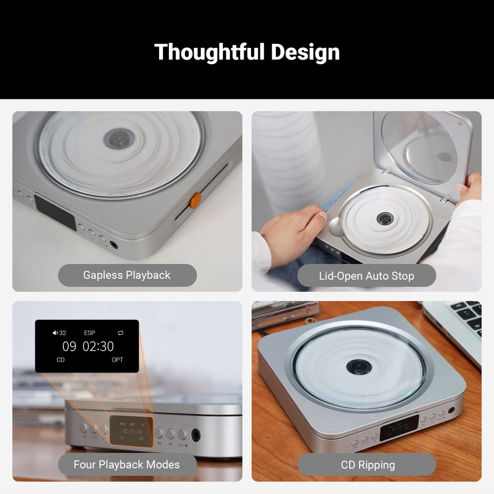 Fosi Audio Merak CD Player | Cirrus Logic CS43131 DAC | Texas Instrument TPA6120 OP Amps|