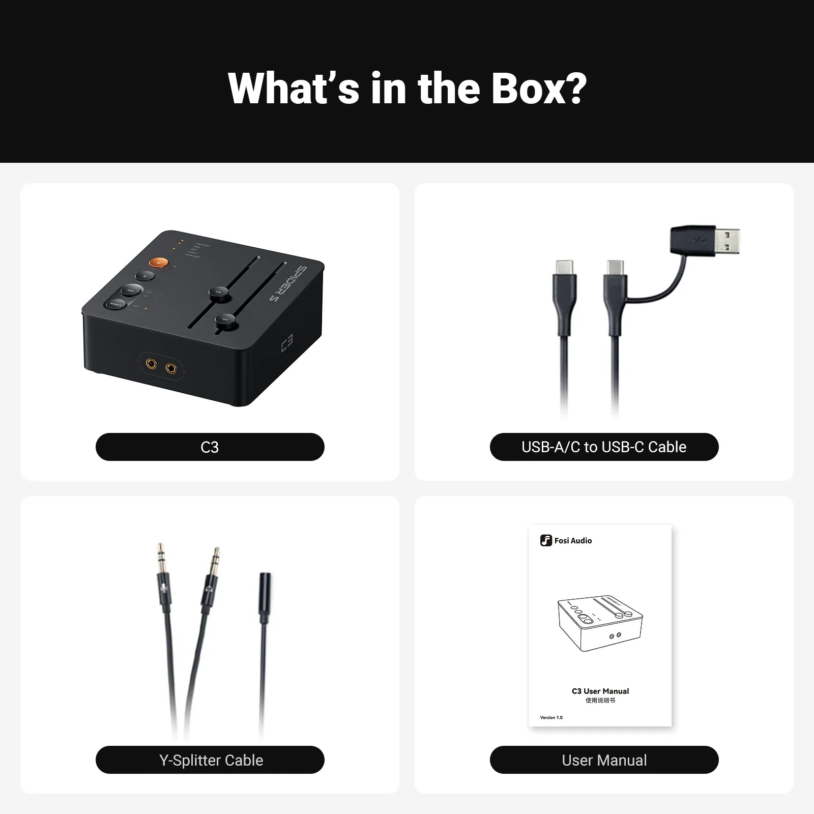 Fosi Audio C3 StepSense AI Gaming DAC and Headphone Amplifier