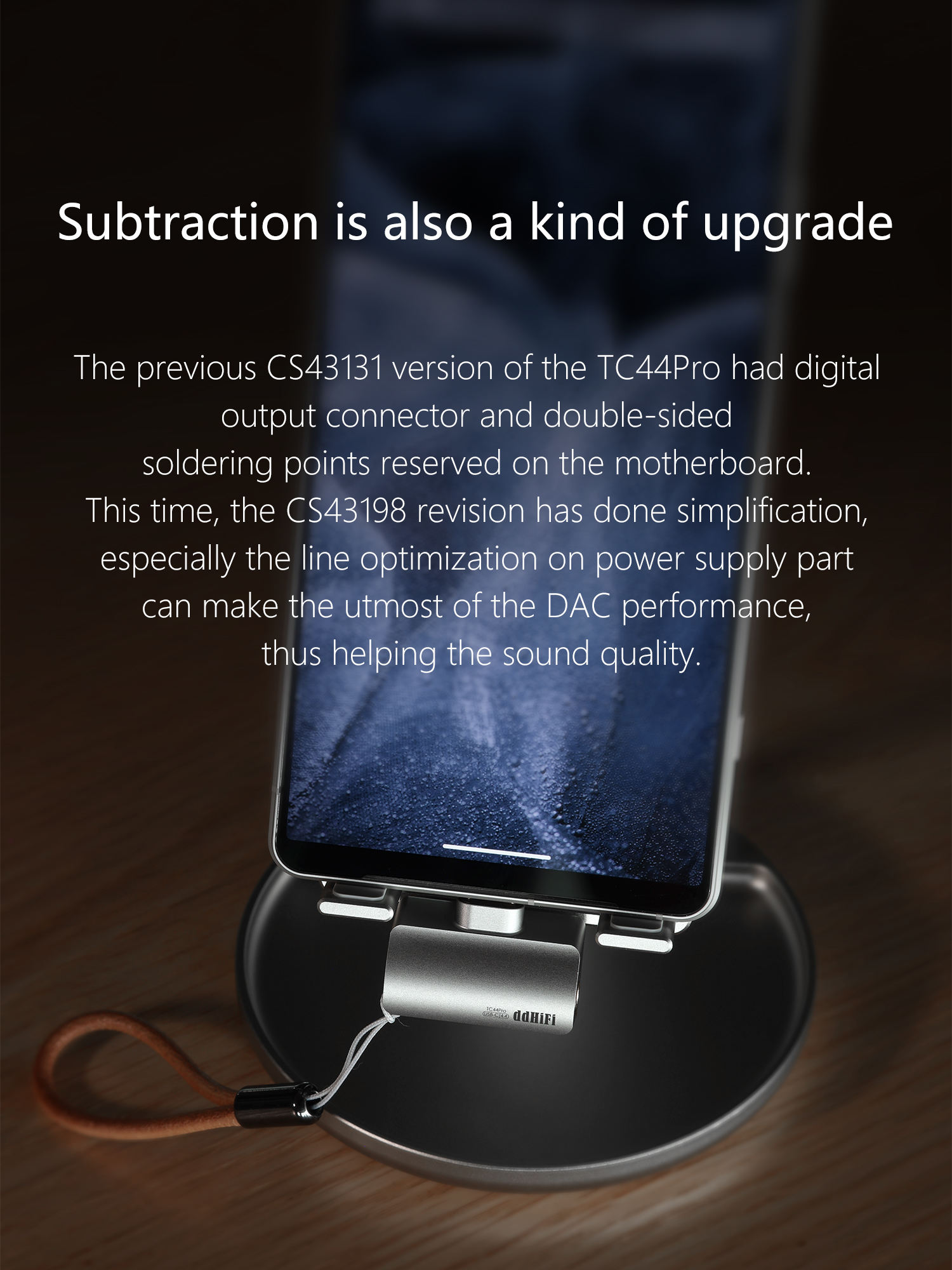 DDHifi TC44 Pro > Dual Cirrus Logic CS43198 3rd Gen 4.4mm Balanced DAC Dongle